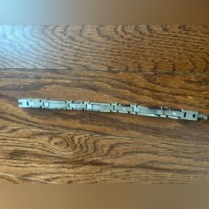 Stainless Steel and Cubic Zirconia Link Bracelet for Men